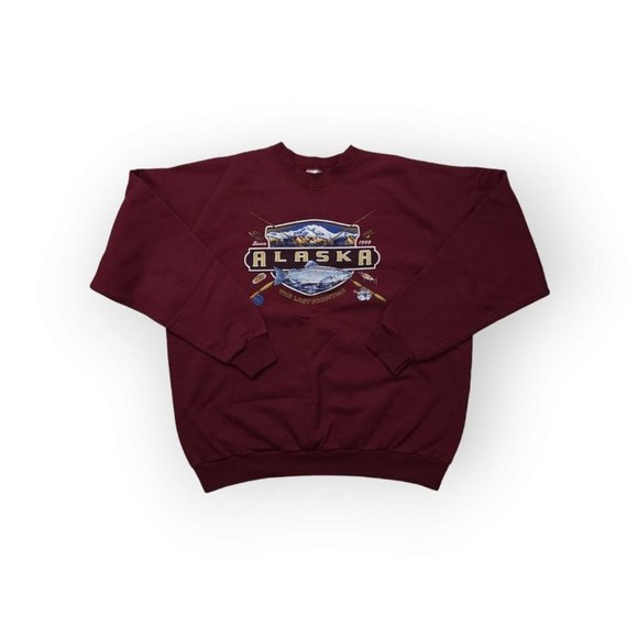 Hanes Other - Vintage Alaska The Last Frontier Fishing Sweatshirt Mens XL